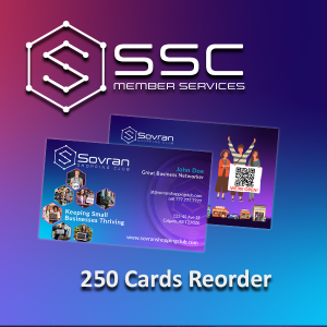Sovran Shopping Club Business Card Setup and 250 Cards